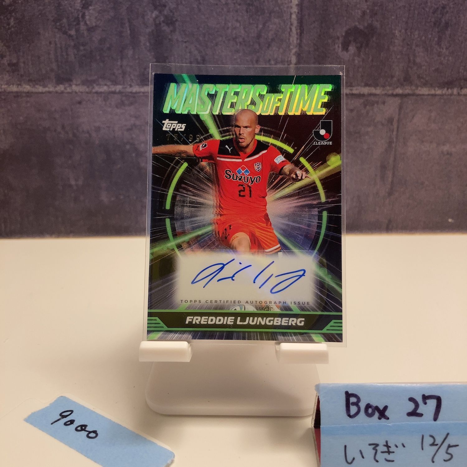 2025 Topps J League Freddie Ljungberg 75 99 直筆サインカード 清水エスパルス MASTERS OF TIME カード