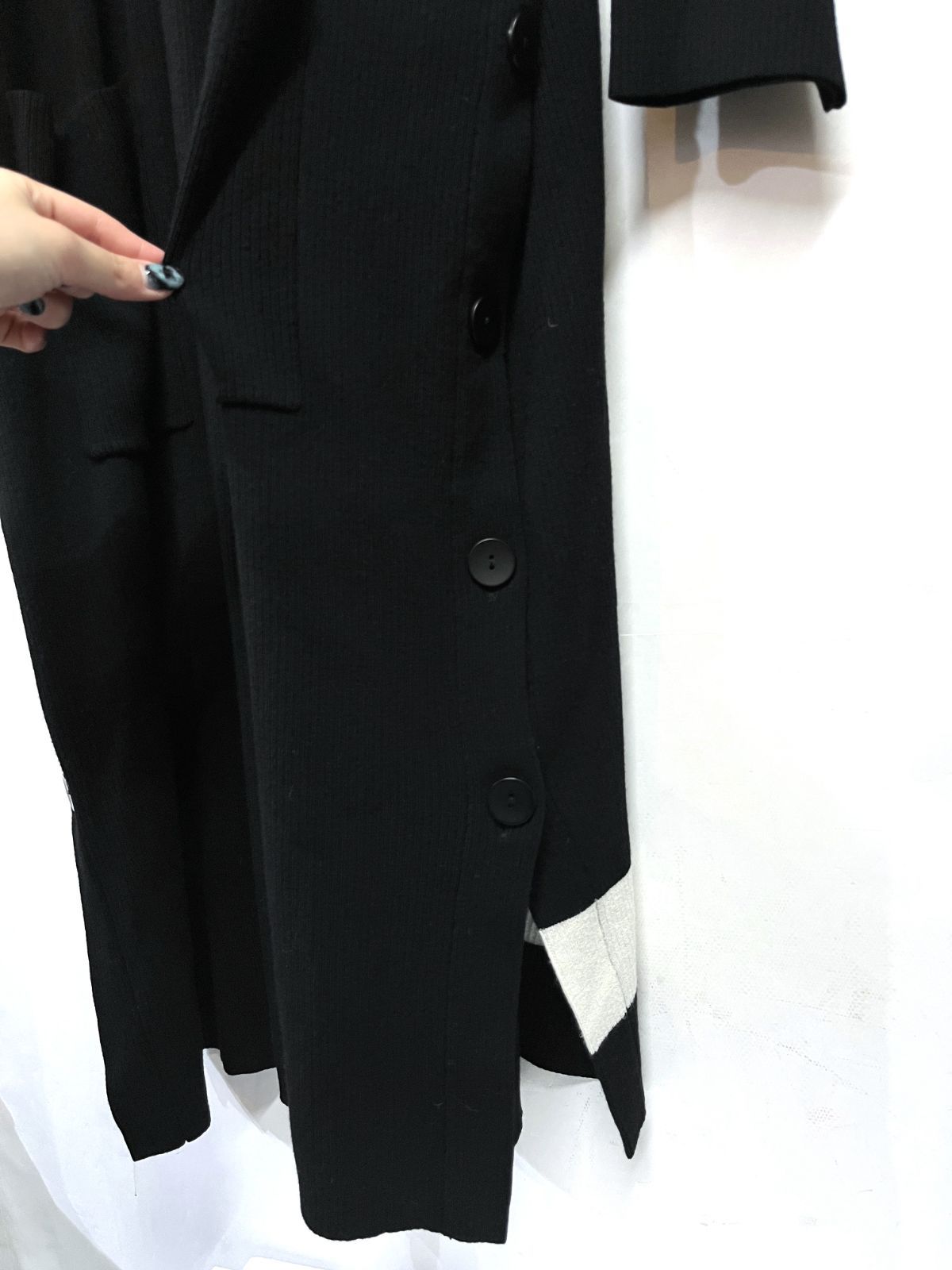 bajra｜バジュラ 裾ライン ロング ニットカーディガン - メルカリ