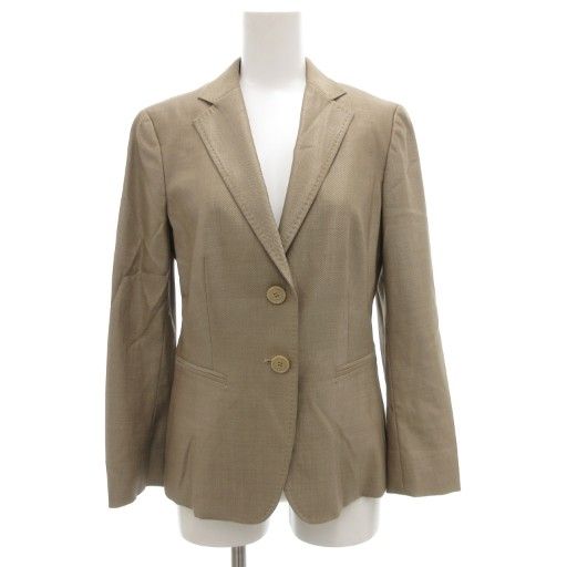 マックスマーラ♡白タグ♡ダブルテーラードジャケット♡42サイズ♡ベージュ マックスマーラ MAX MARA 白タグ テーラードジャケット ブレザー