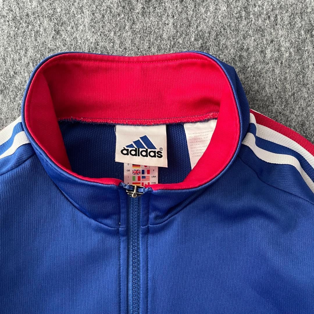 90s adidas アディダス トラックジャケット ジャージ 刺繍ロゴ ワン