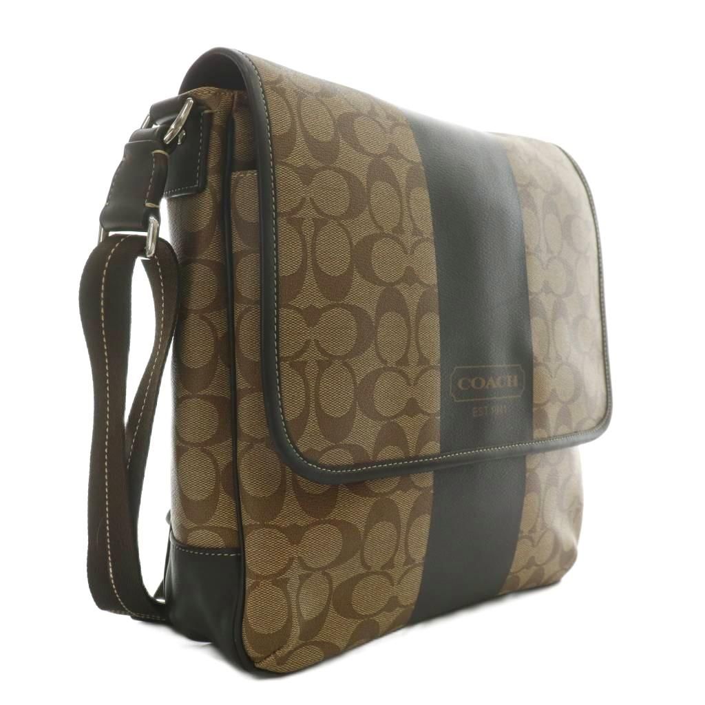 コーチ COACH ショルダーバッグ PVC レザー シグネチャー ヘリテージ