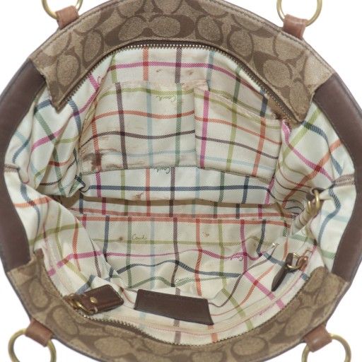 コーチ COACH トートバッグ ハンド PVC レザー シグネチャー