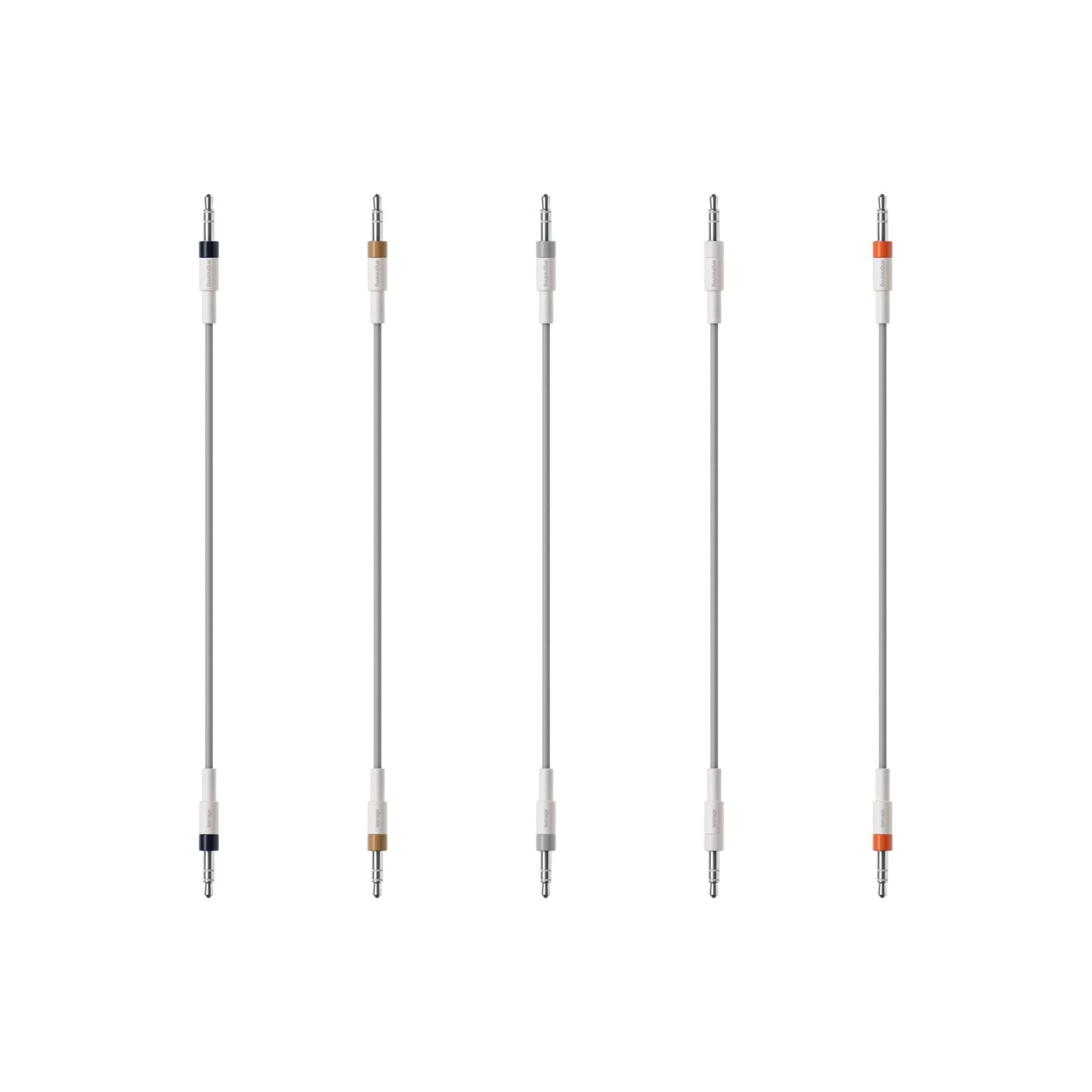 ティーンエイジエンジニアリングスリム同期ケーブルキット ポケットオペレーター用の3 5 mmステレオ trs ケーブル5本 マルチ