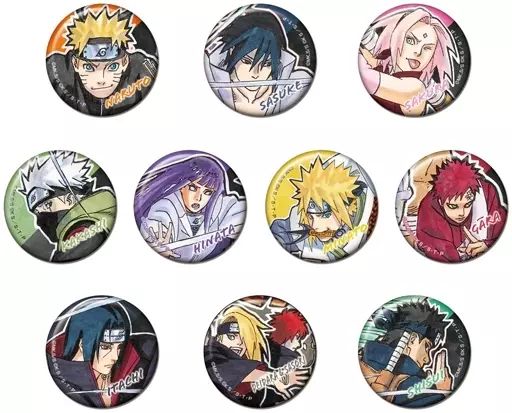 中古】バッジ・ピンズ 全10種セット 「CANバッジ NARUTO-ナルト-疾風伝