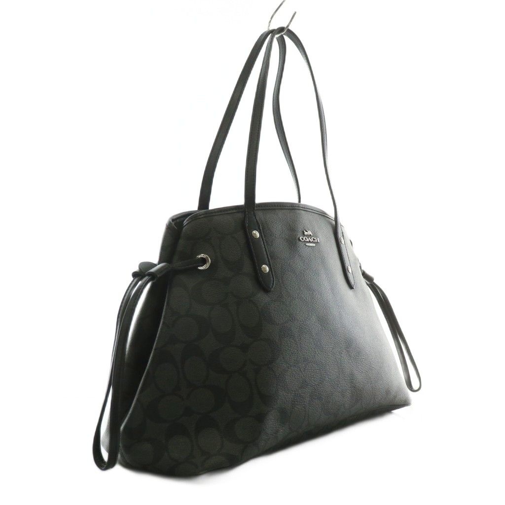 コーチ COACH トートバッグ ハンド PVC レザー シグネチャー 総柄 ロゴ