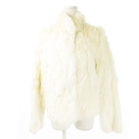 新品【ジェイホワイト】定価5.3万円 ラビット ファー　ジャケット　ブラウン ジェイ ホワイト J-white ラビットファー ジャケット 毛皮 F 白