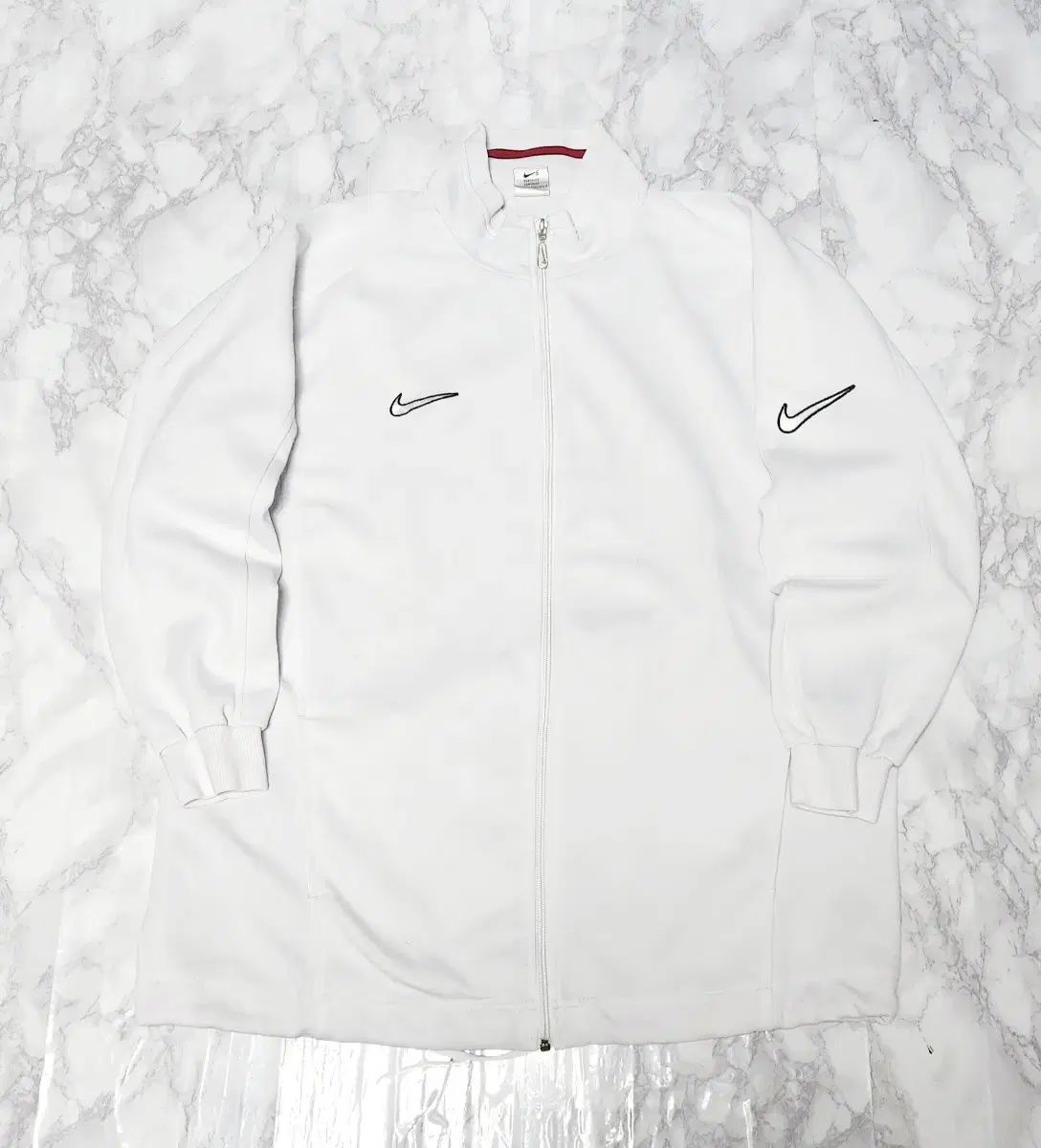 ナイキ 90 s ダブルスウッシュ 白 トレーニング ジャージ ジャケット