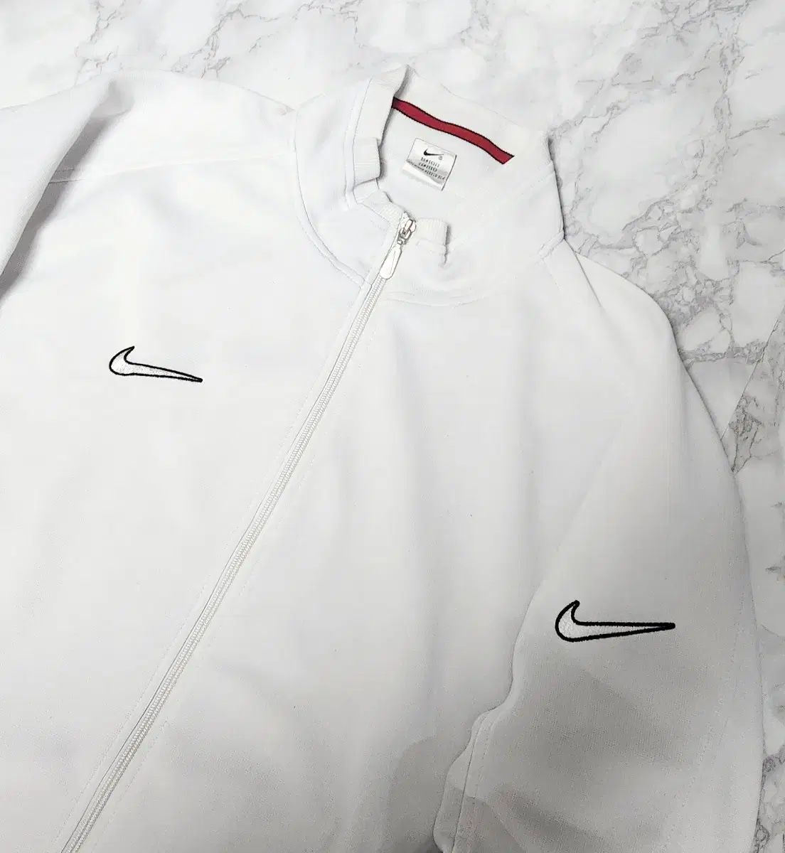 ナイキ 90 s ダブルスウッシュ 白 トレーニング ジャージ ジャケット
