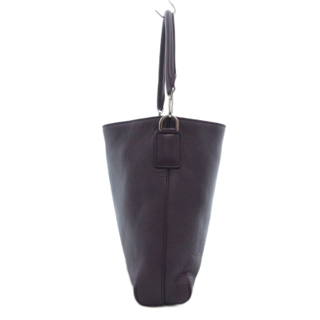 ヒロフ HIROFU トートバッグ ハンドバッグ ワンハンドル レザー ロゴ