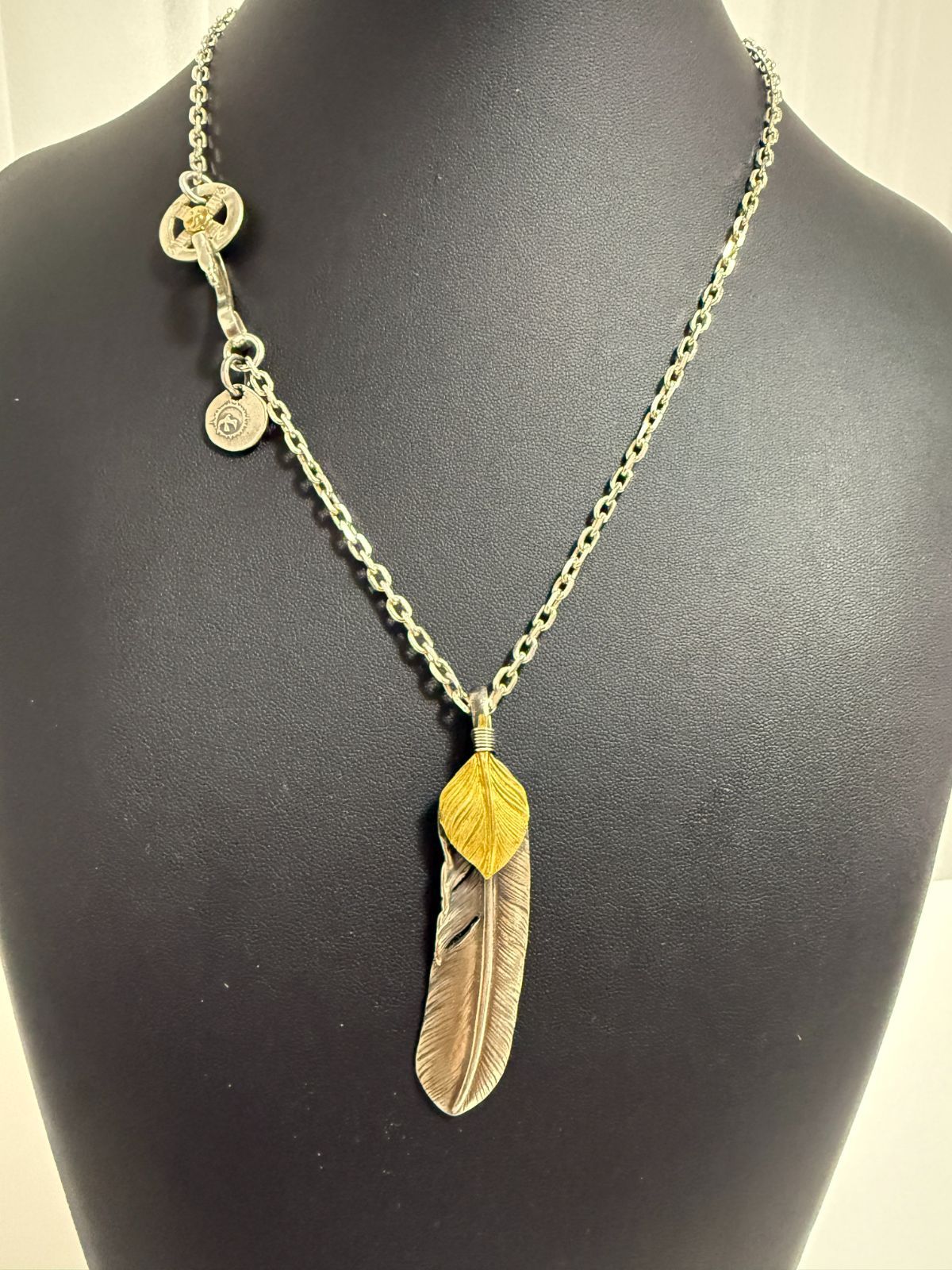 ゴローズ 上金特大フェザー左＋SV太陽inメタル小＋金メタルホイール付