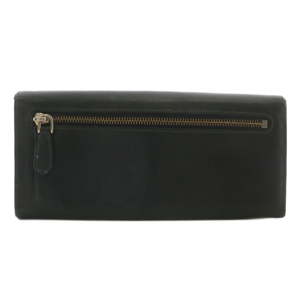 プラダ PRADA サフィアーノ 長財布 二つ折り レザー ゴールド金具 黒