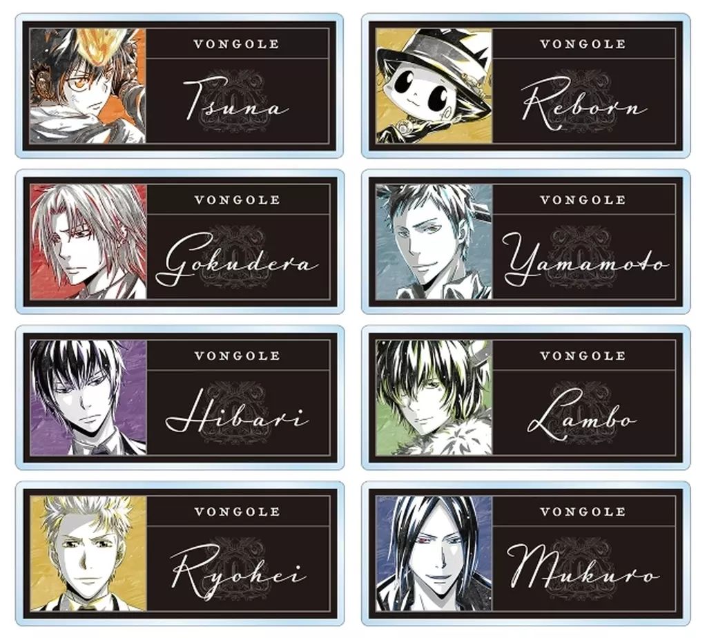 激レア　家庭教師ヒットマンREBORN! Ani-Art BLアクリルカード 中古】バッジ・ビンズ 全8種セット 「家庭教師ヒットマンREBORN