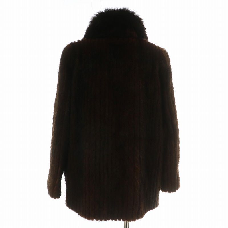 ノーブランド ファーコート アウター 毛皮 ミンク 襟フォックスファー