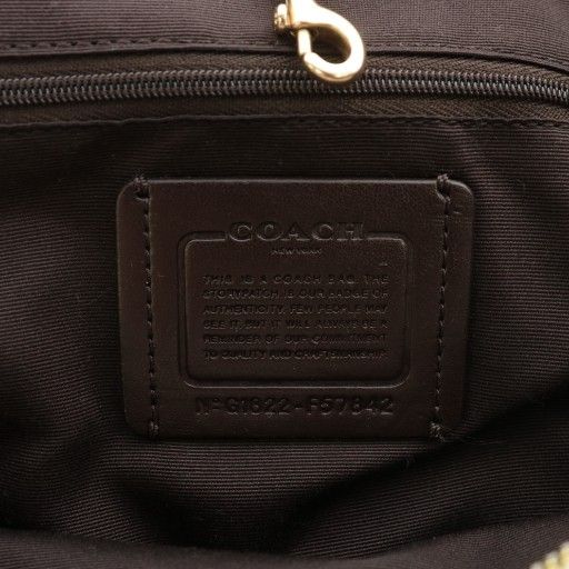 コーチ COACH トートバッグ ハンド PVC レザー シグネチャー 総柄 ロゴ