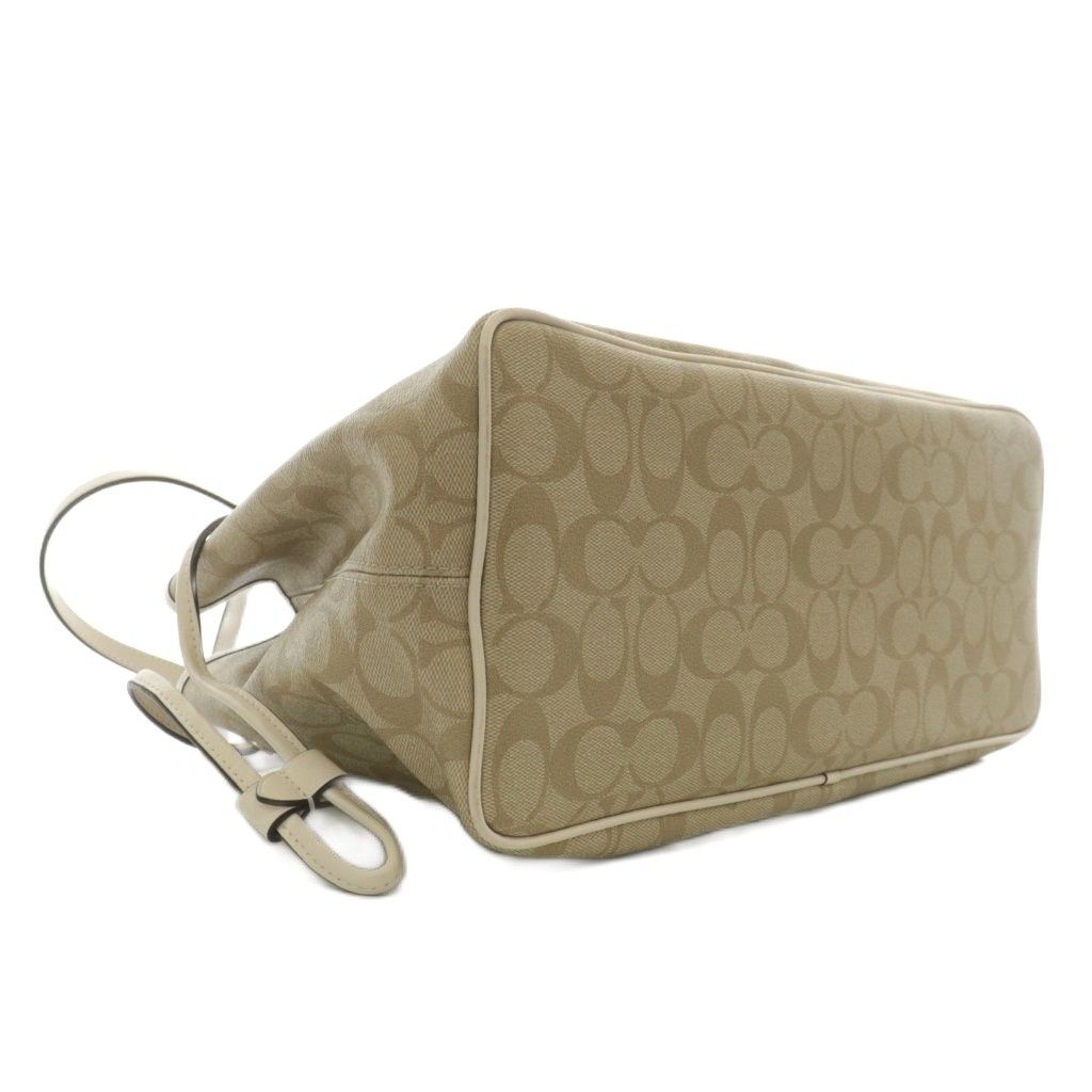 コーチ COACH トートバッグ ハンド PVC レザー シグネチャー 総柄 ロゴ