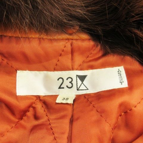 レディース 23区 オンワード樫山 レザーコート ステンカラー トレンチ 