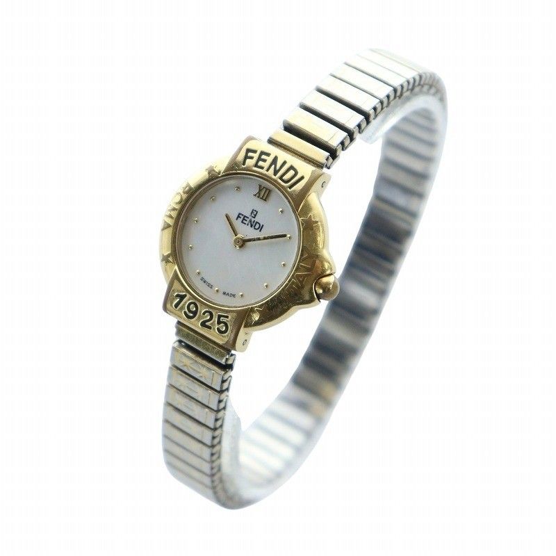 フェンディ FENDI 腕時計 ウォッチ クォーツ ロゴ シェル文字盤