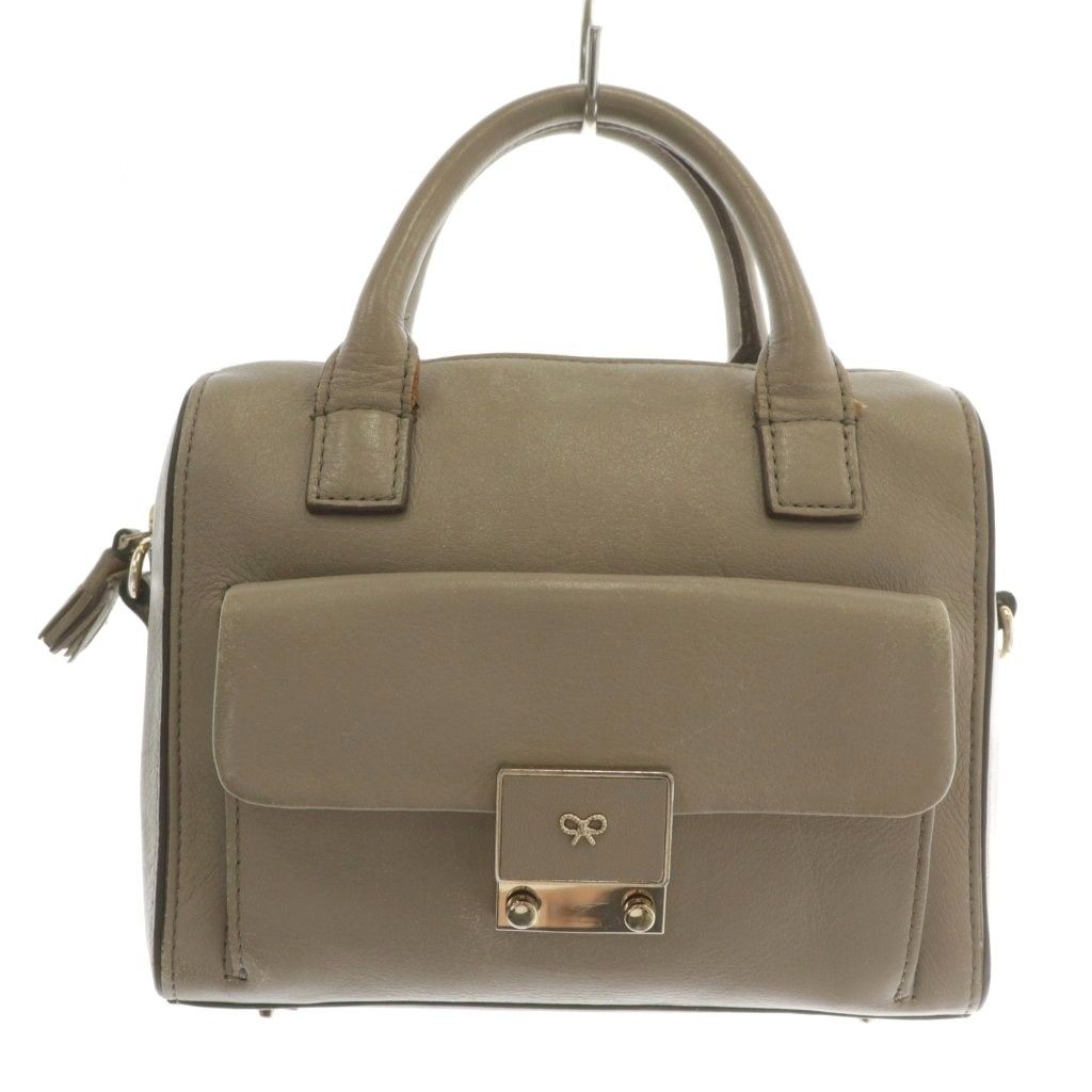 ANYA HINDMARCH 2way チェーンショルダーバッグ レザー アニヤハインドマーチ ANYA HINDMARCH ハンドバッグ ショルダー 2WAY