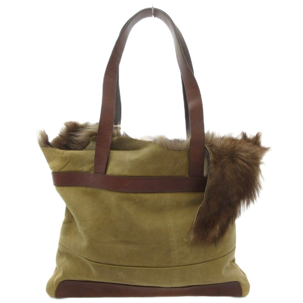 【中古】未使用品 カールドノヒュー KARL DONOGHUE タグ付き トートバッグ レザー 茶 ブラウン /AE レディース カールドノヒュー KARL DONOGHUE タグ付き トートバッグ レザー 茶