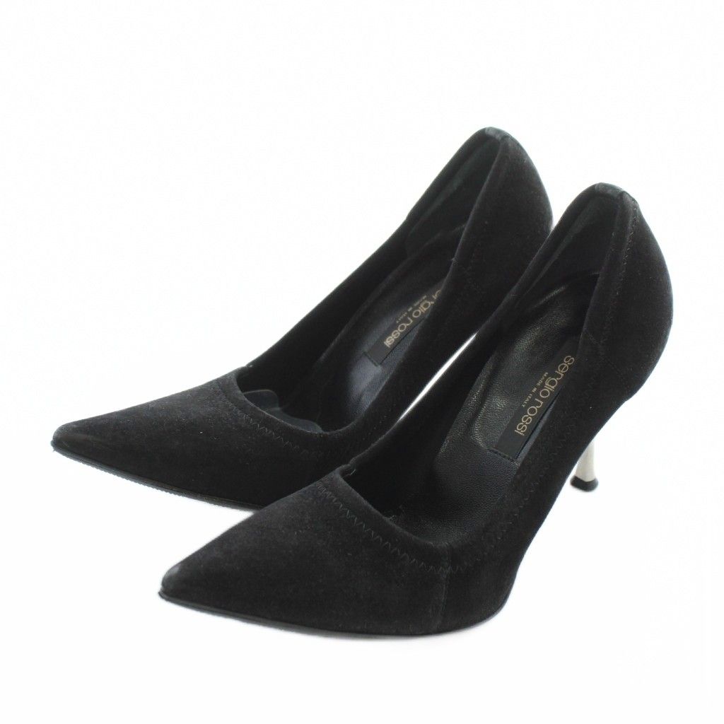 セルジオロッシ Sergio rossi パンプス スエード ポインテッドトゥ