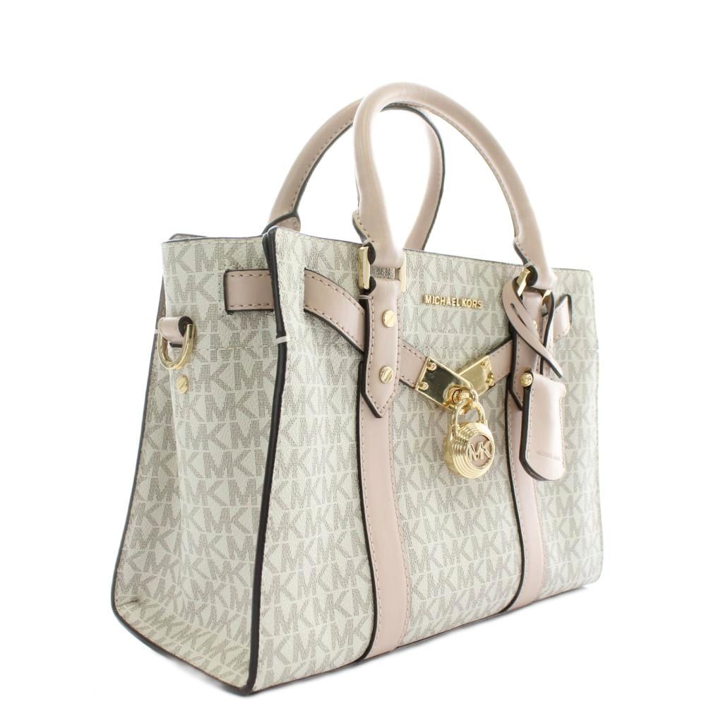 【中古】MICHAEL KORS ハンドバッグ ショルダー 2WAY PVC レザー MKシグネチャー 総柄 ロゴ 白 ピンク 30F9G0HS1B マイケルコース MICHAEL KORS ハンドバッグ ショルダー 2WAY PVC