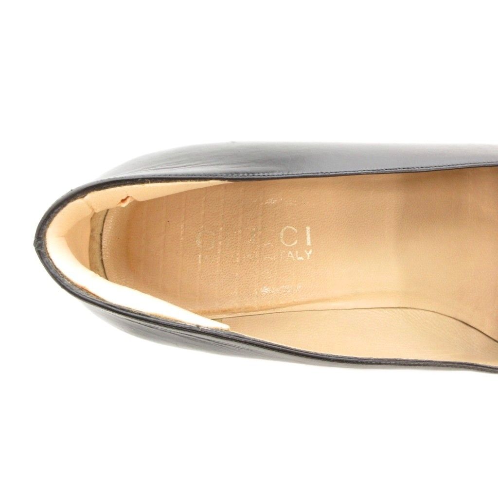 グッチ GUCCI ホースビットパンプス スクエアトゥ チャンキーヒール