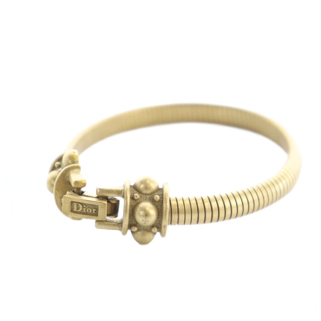 ディオール Dior ブレスレット アクセサリー バングル ロゴ ゴールド色