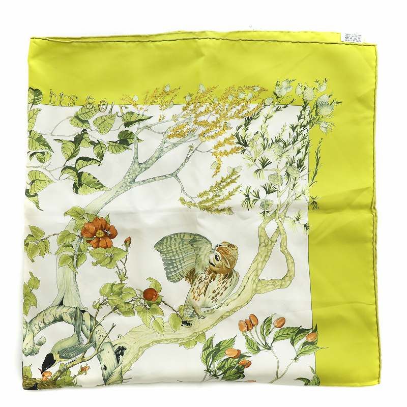 エルメス HERMES カレ90 AU COEUR DES BOIS 森の中で スカーフ 絹