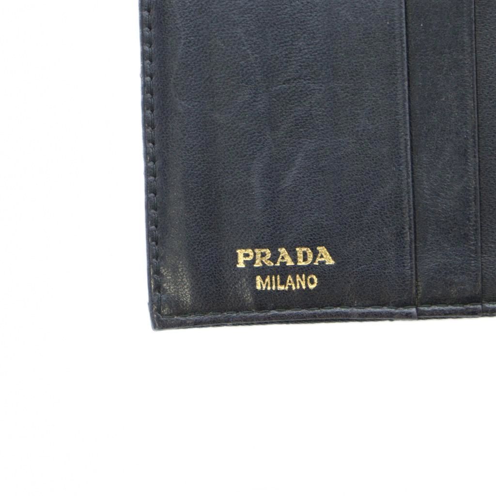プラダ PRADA 二つ折り財布 ウォレット キルティング ナイロン レザー