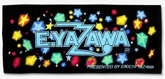 矢沢永吉 グッズ 2025 タオル フェイスタオル ロゴレインボー ブラック