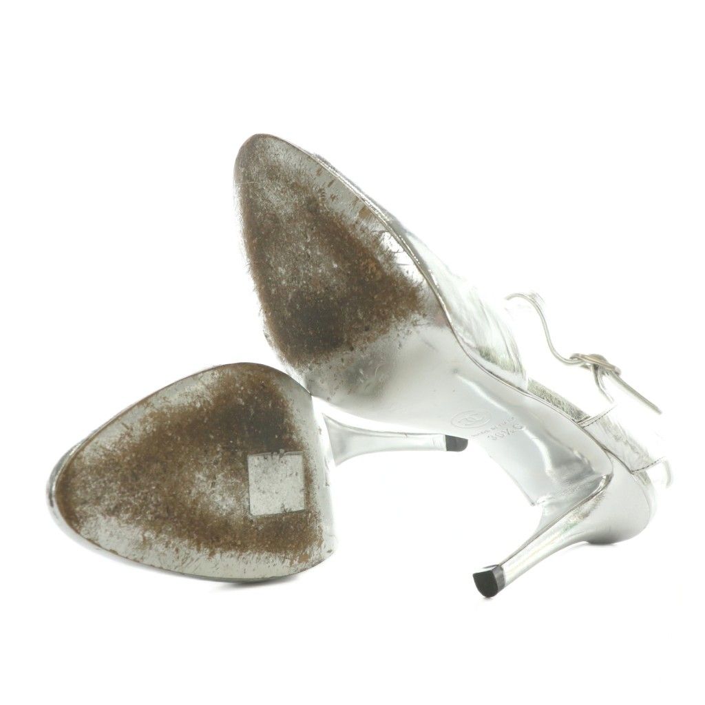 シャネル CHANEL パンプス 節約 サンダル レザー ポインテッドトゥ