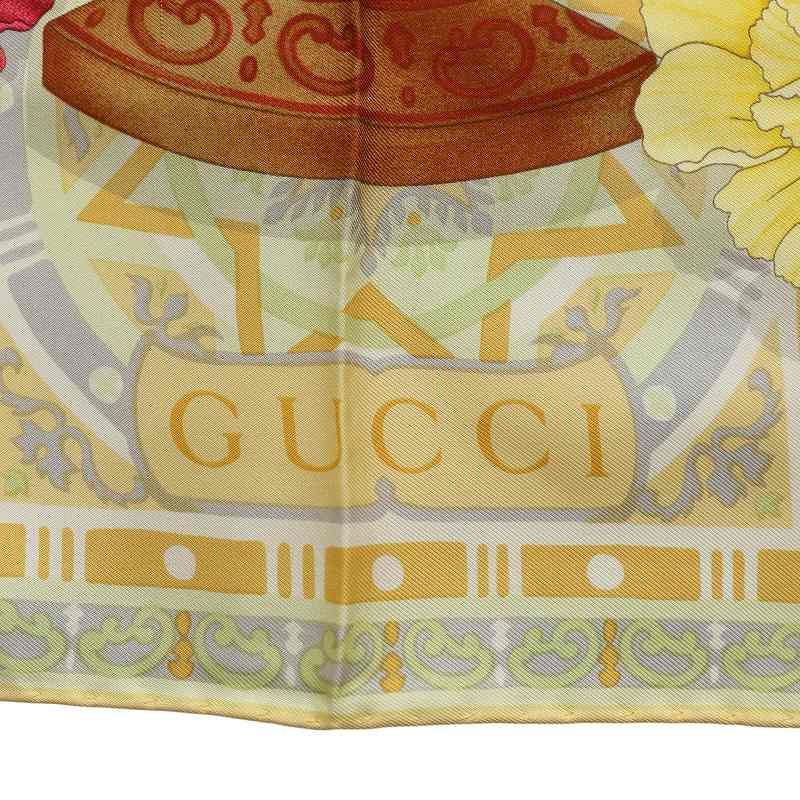 グッチ GUCCI ヴィンテージ 大判 スカーフ ストール ショール シルク