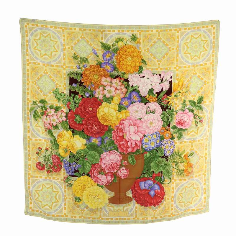 グッチ GUCCI ヴィンテージ 大判 スカーフ ストール ショール シルク