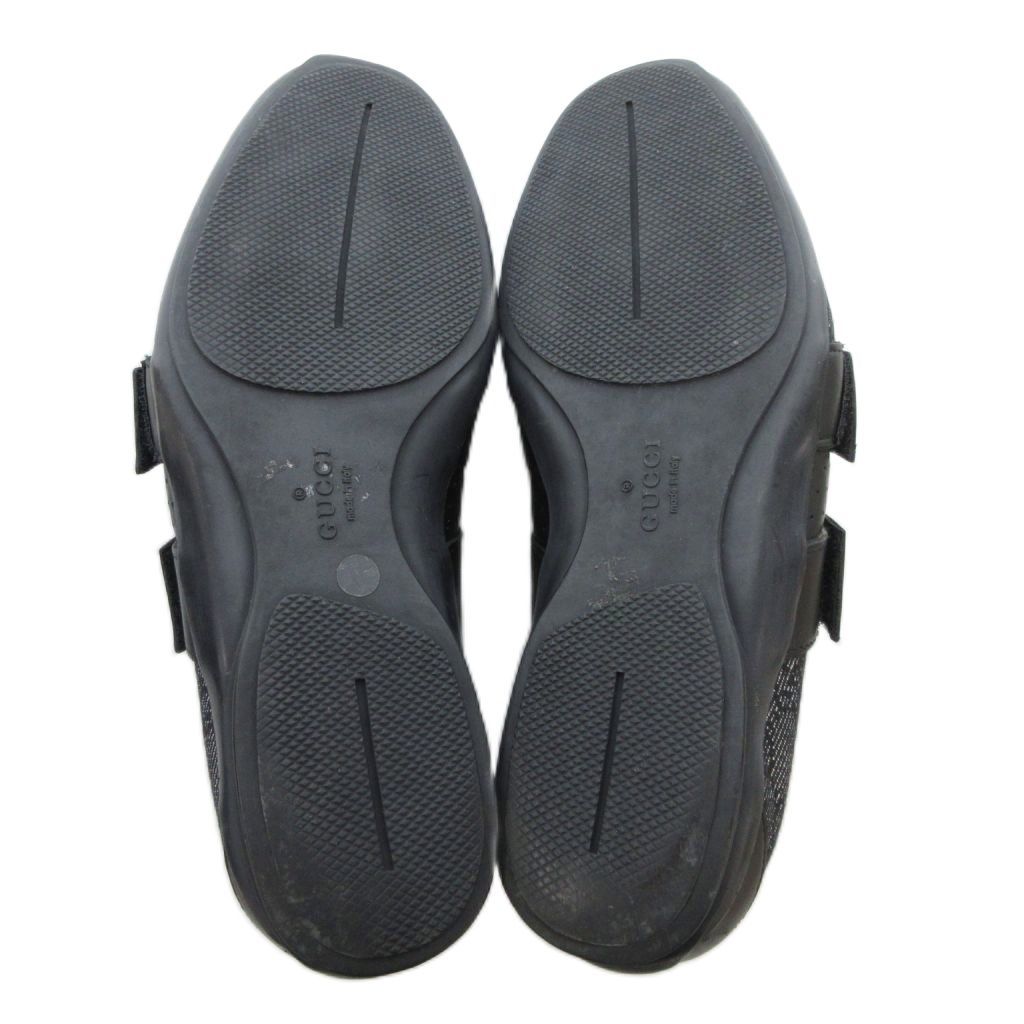 【中古】グッチ GUCCI トムフォード期 ドライビングシューズ スニーカー ベルクロ GG キャンバス レザー 切替 42 黒 グッチ GUCCI トムフォード期 ドライビングシューズ スニーカー
