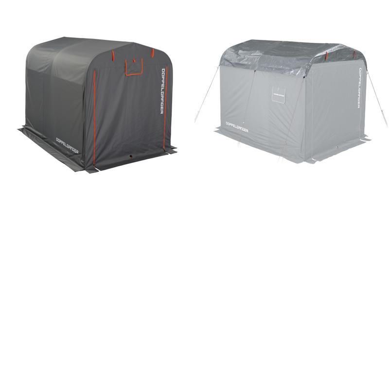 ドッペルギャンガー 2点セット ストレージバイクガレージ UV耐候ルーフ 330 L