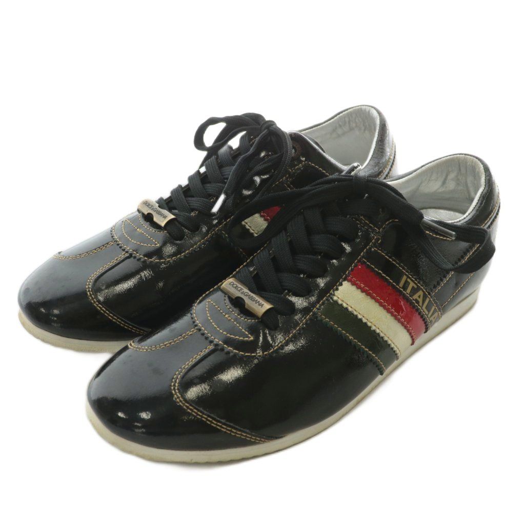 【DOLCE&GABBANA】美品ドルガバ ウィングチップ コンビ エナメル 黒 DOLCE&GABBANA（ドルチェ & ガッバーナ） ドルガバ スニーカー