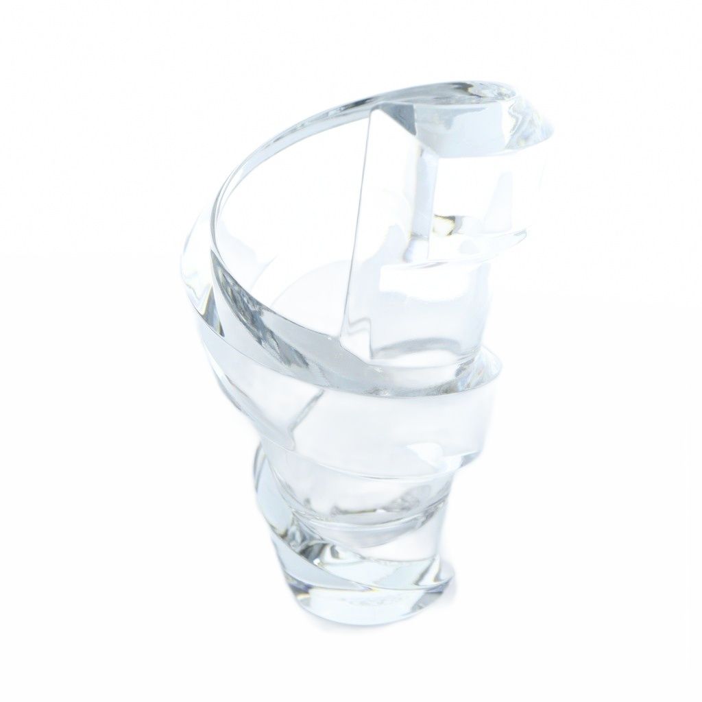 バカラ Baccarat スパイラル フラワーベース 花瓶 クリスタル クリア