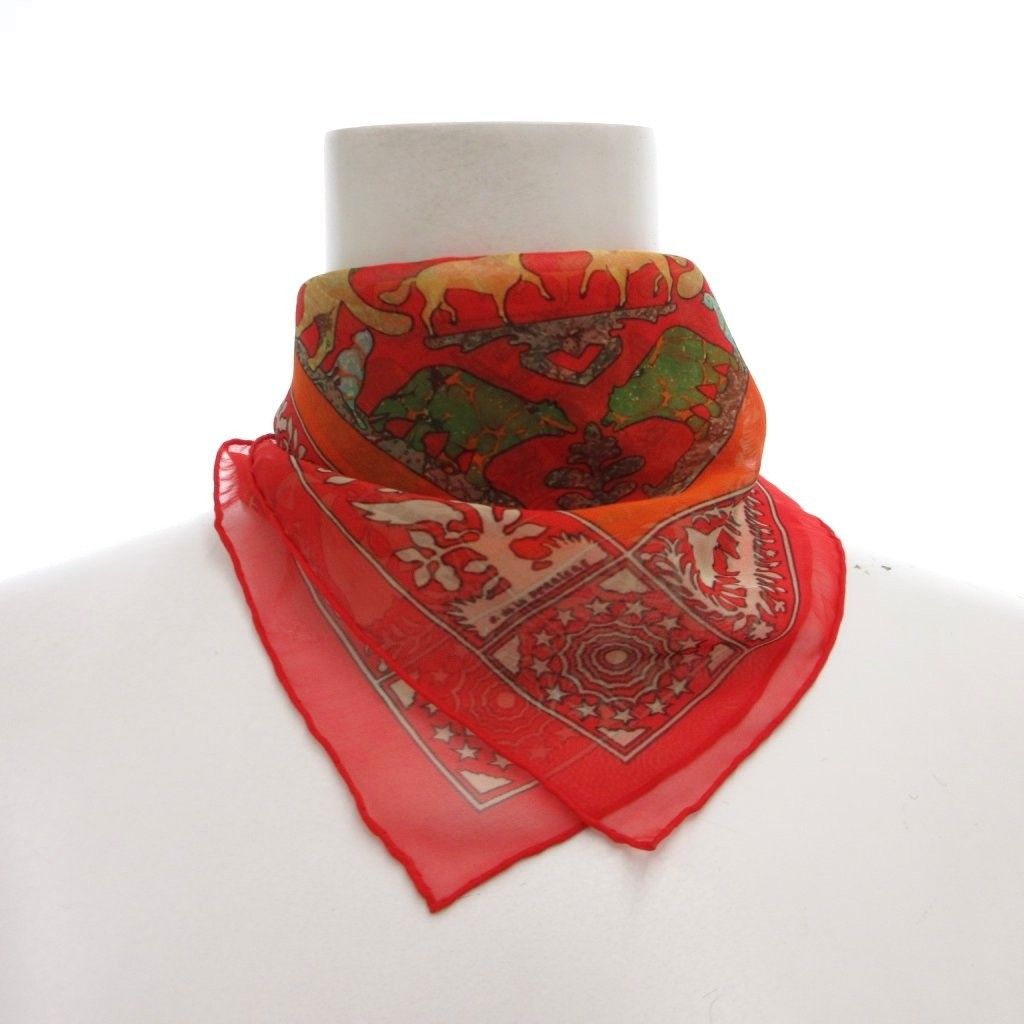 エルメス HERMES 美品 ガヴロッシュ カレ 45 early america スカーフ