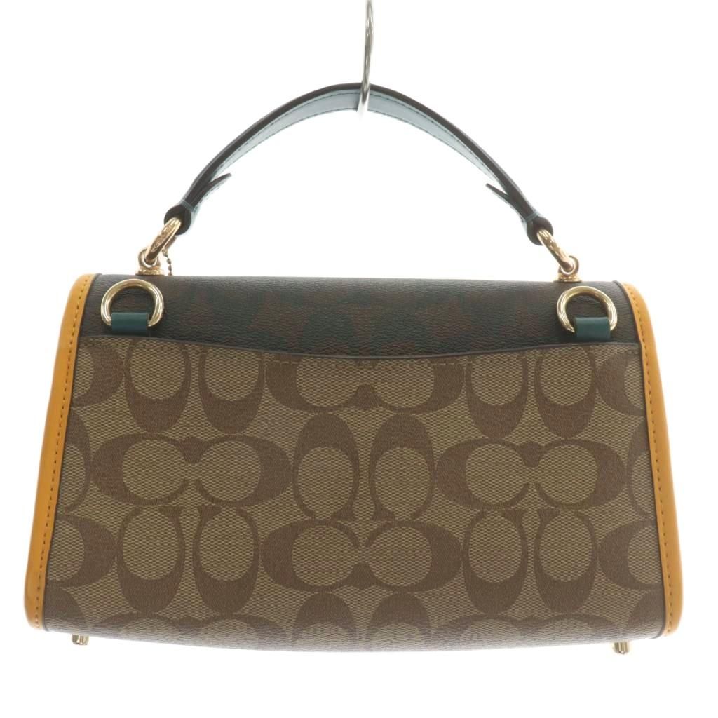 コーチ COACH Tilly Satchel 23 In Colorblock Signature Canvas  