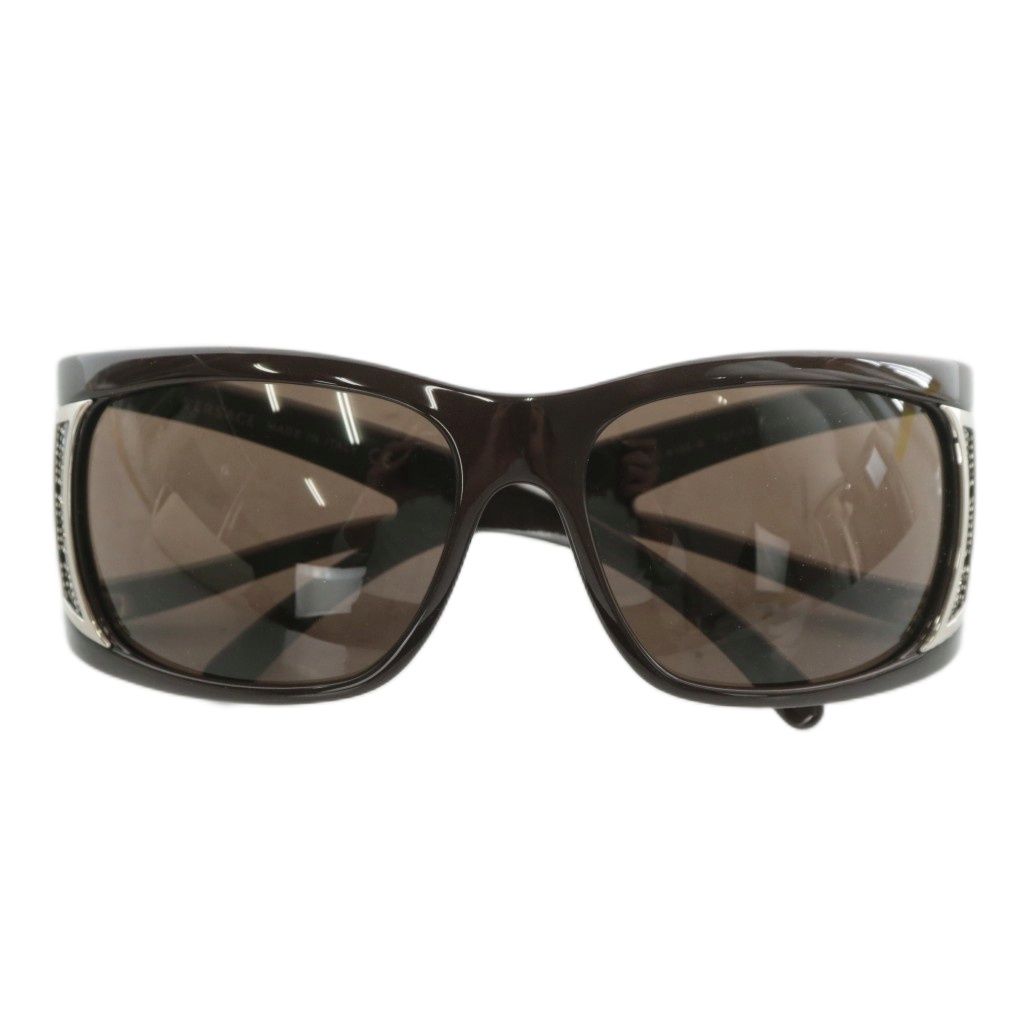 【中古】VERSACE 眼鏡 サングラス セルフレーム カラーレンズ ラインストーン 62□16-120 茶色 ブラウン 4135-B ヴェルサーチ ヴェルサーチェ VERSACE 眼鏡 サングラス セルフレーム