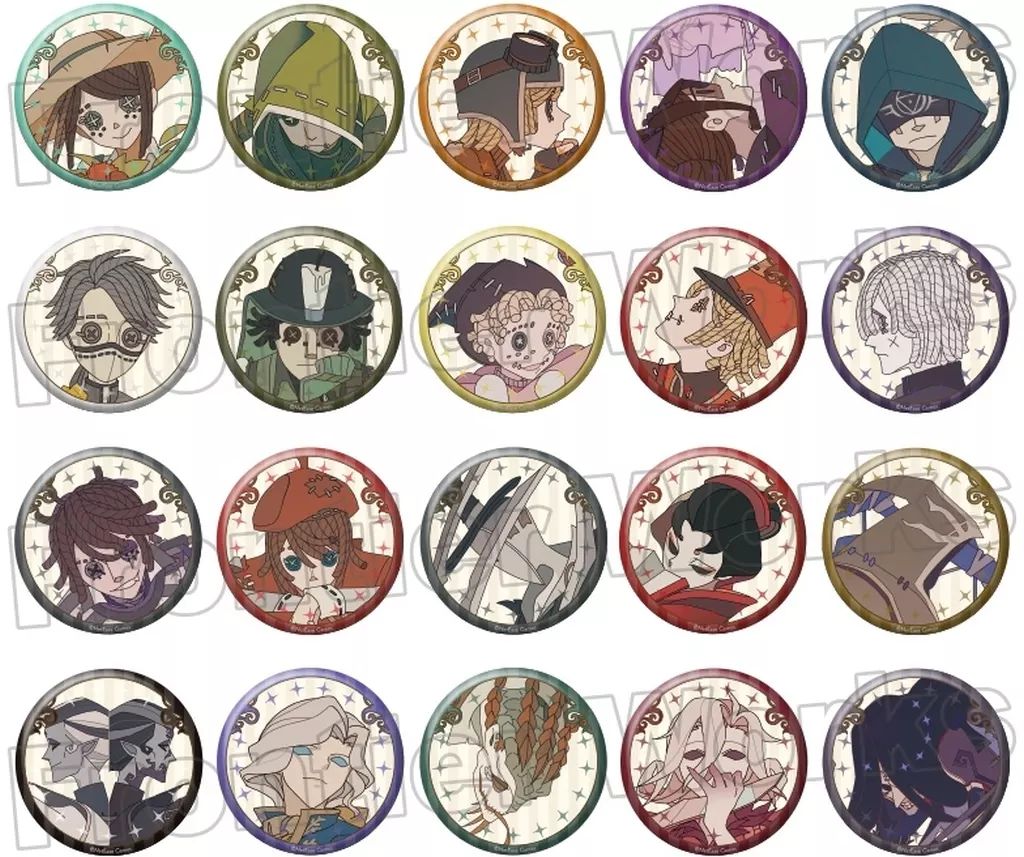 【】バッジ・ビンズ 全20種セット 「Identity V 第五人格 リバイバル総選挙 アートコレクション トレーディング缶バッジ Vol.1」