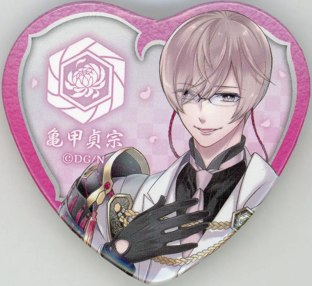 中古】バッジ・ビンズ 亀甲貞宗 「刀剣乱舞-ONLINE- ハート缶バッジ