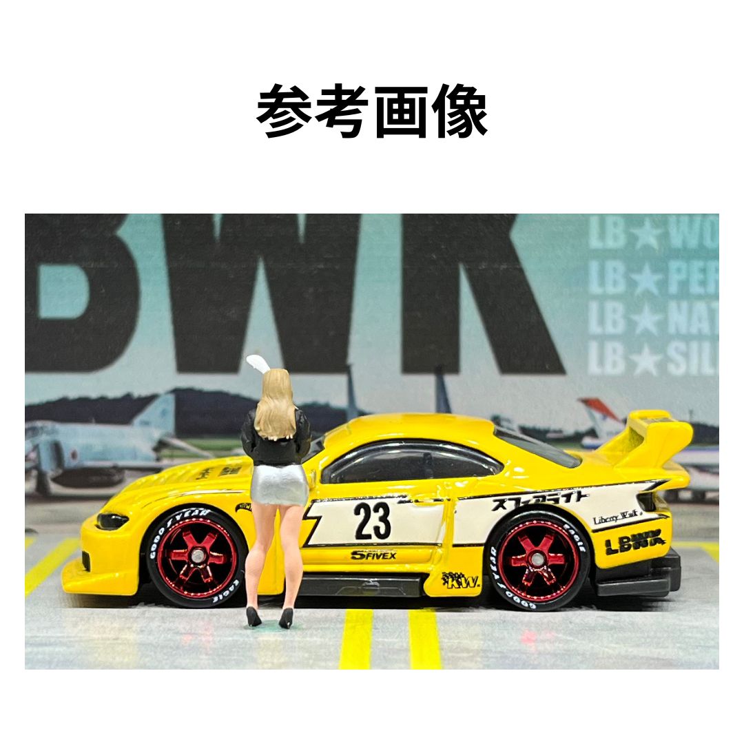 1/64 カスタムホイール 4台分 TE37風 タイヤレター ホワイトレター