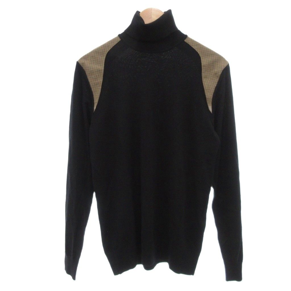新品 ダンヒル dunhill ニット セーター ウール ハイネック タートル ダンヒル dunhill 近年 ニット セーター 長袖 タートルネック チェック