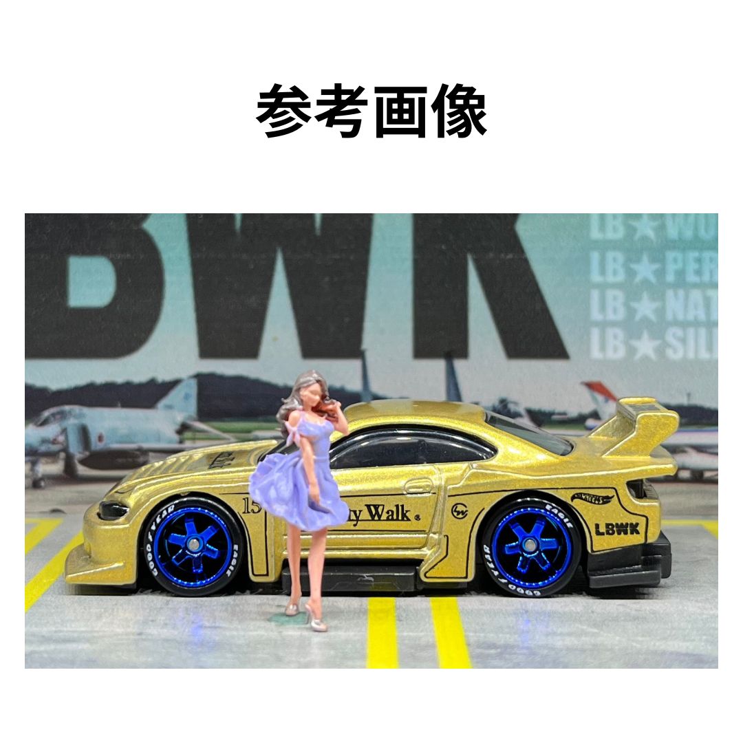 1/64 カスタムホイール 4台分 TE37風 タイヤレター ホワイトレター