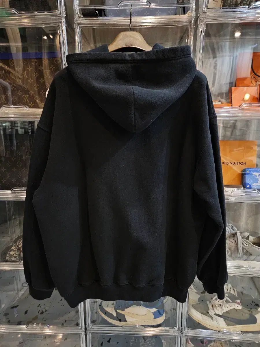 バレンシアガ パリ 刺繍 フーディー ブラック XXL サイズ