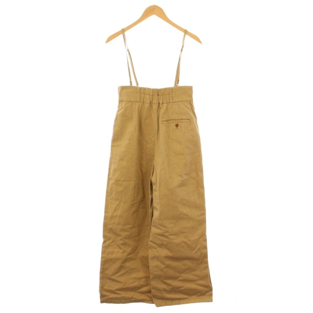 パラスパレス Pallas Palace サロペット ワイドパンツ タック ジップ