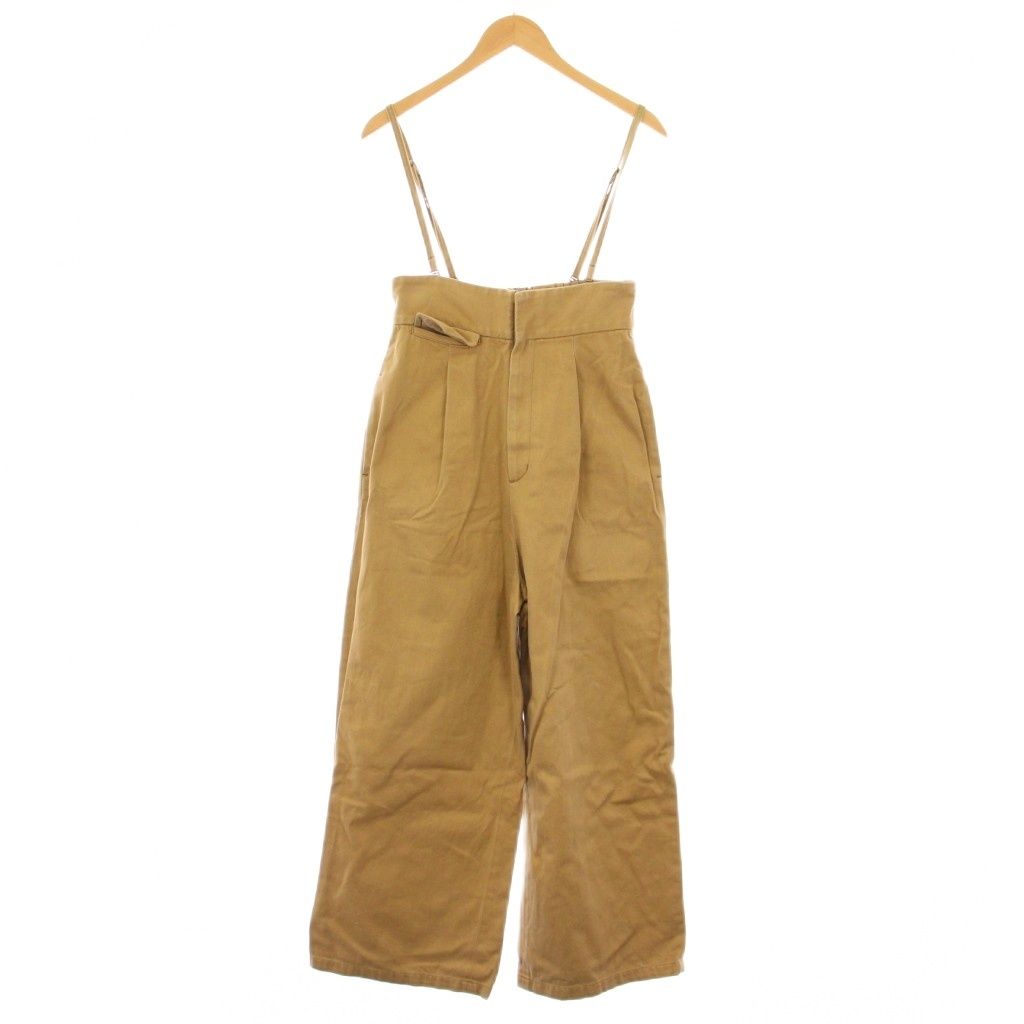 パラスパレス Pallas Palace サロペット ワイドパンツ タック ジップ