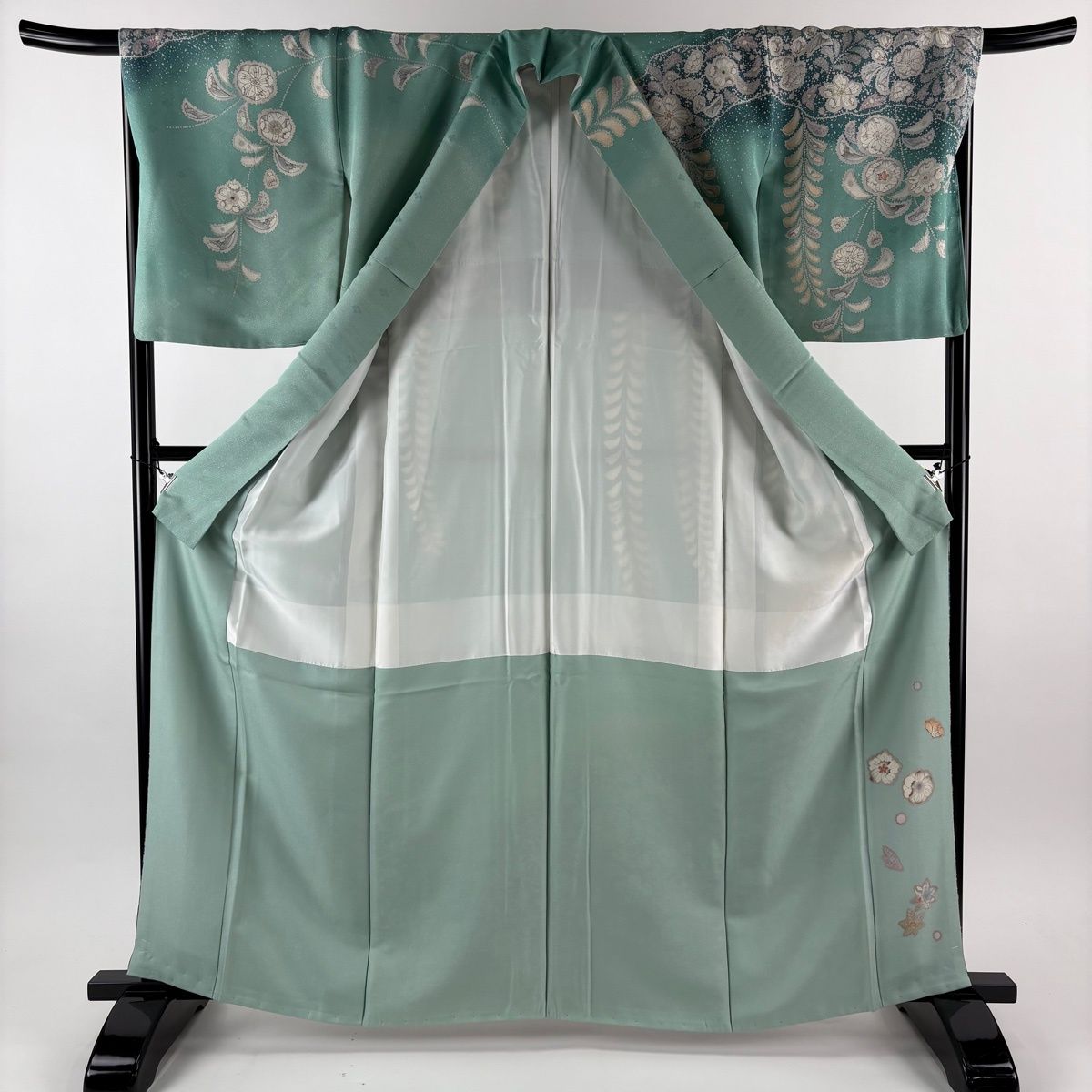 訪問着 身丈163.5cm 裄丈67cm M 袷 吉乃一廉 落款 辻が花 銀通し