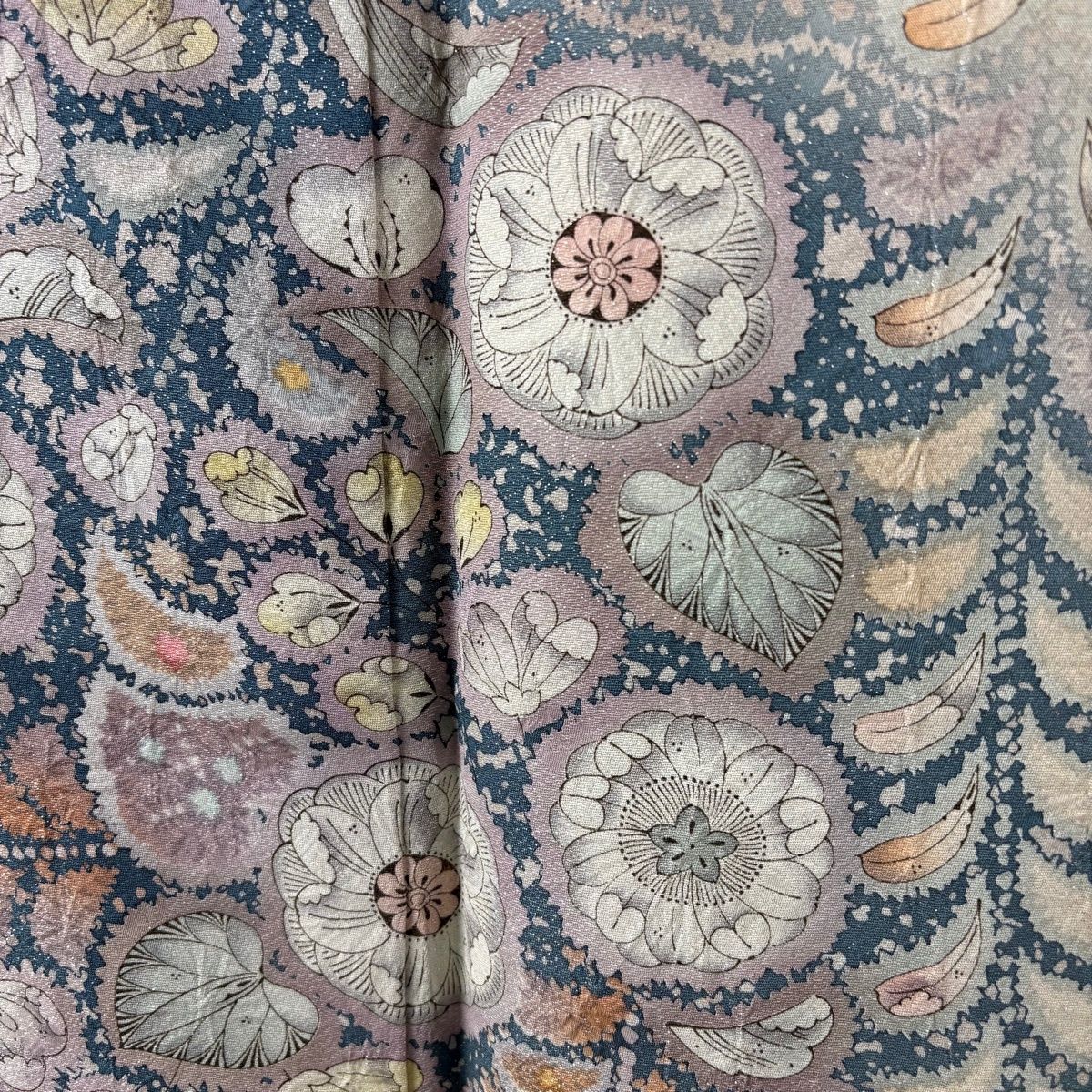 訪問着 身丈163.5cm 裄丈67cm M 袷 吉乃一廉 落款 辻が花 銀通し